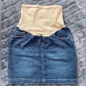 Denim maternity skirt